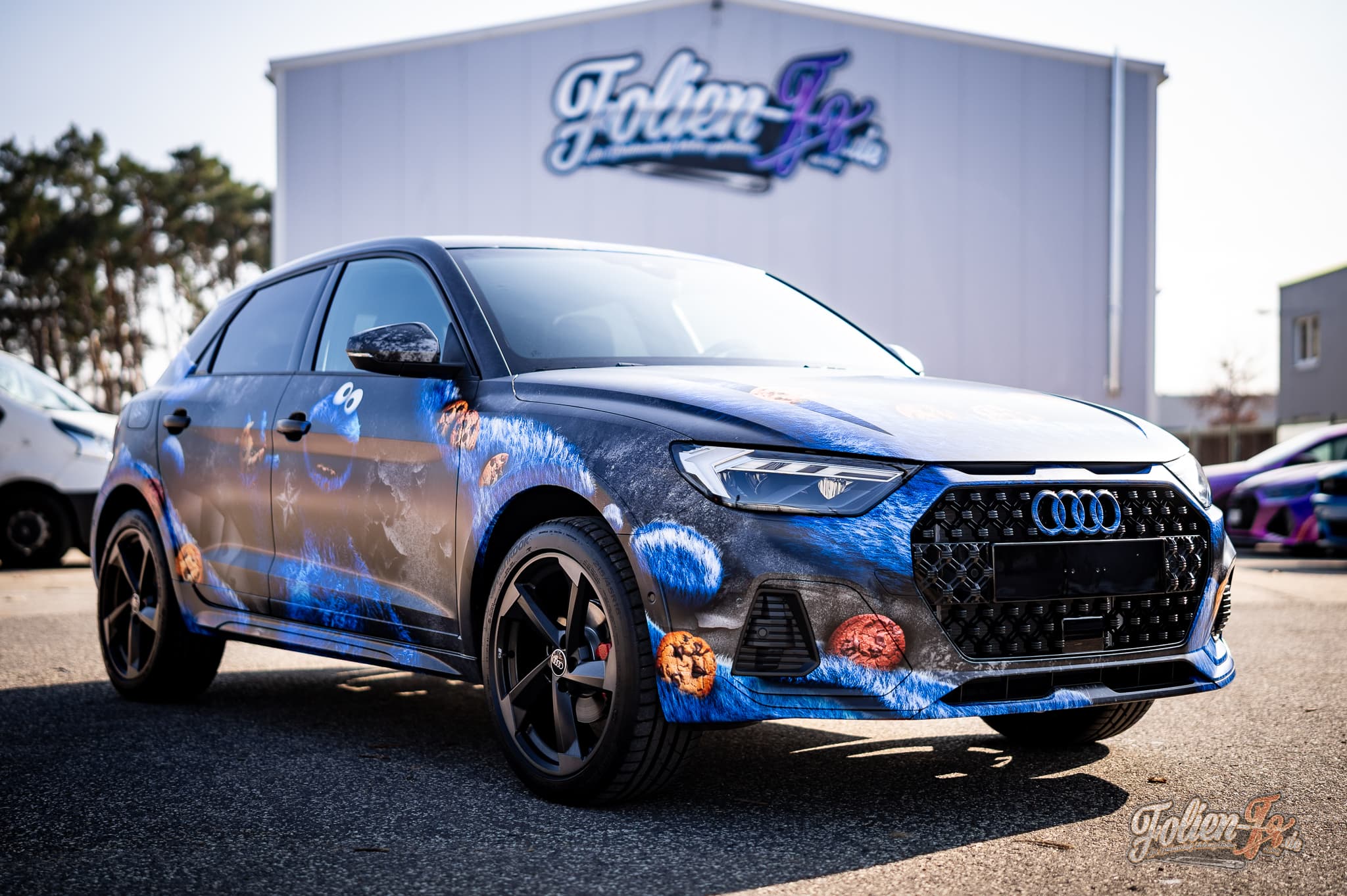 Audi A1 im Cookie-Monster-Look
